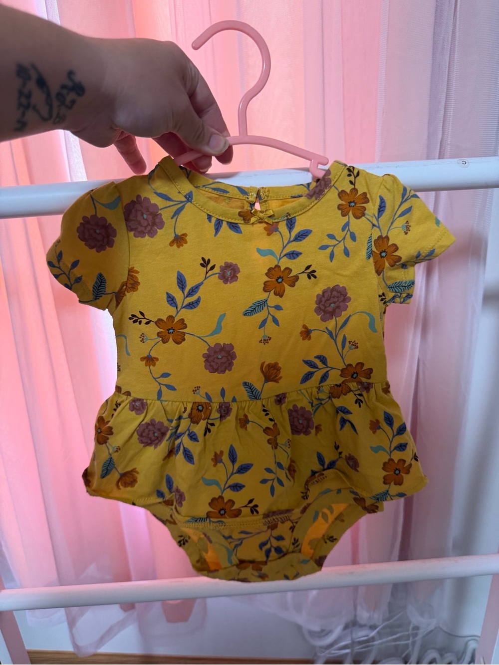 Carters Floral Bodysuit Tutu NWOT Baby Infant Girl 9M